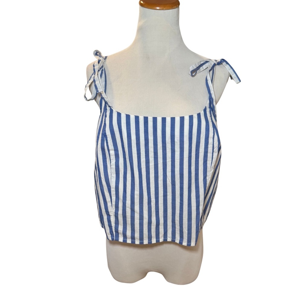 NWT | Old Navy | Blue and White Striped Tank Top | Size Large